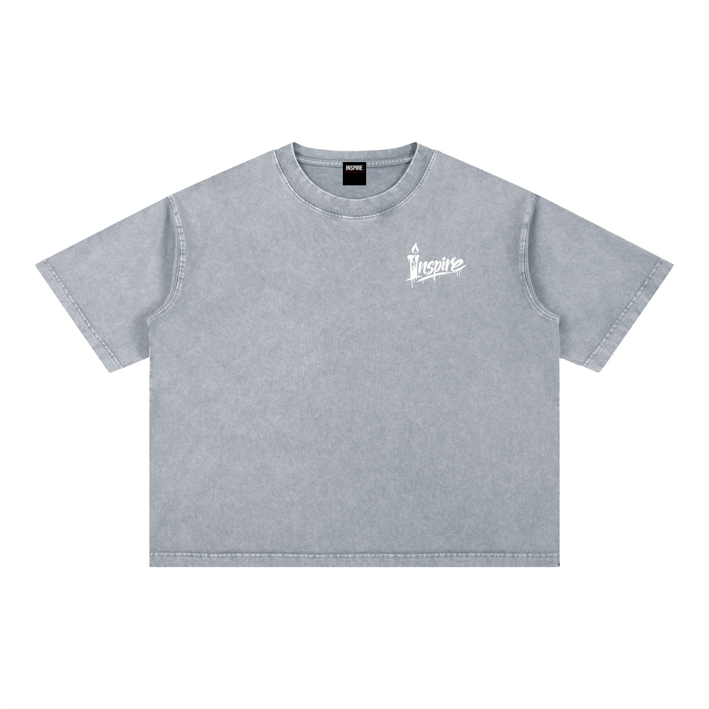 "Candle INSPIRE" Boxy Cotton T-Shirt