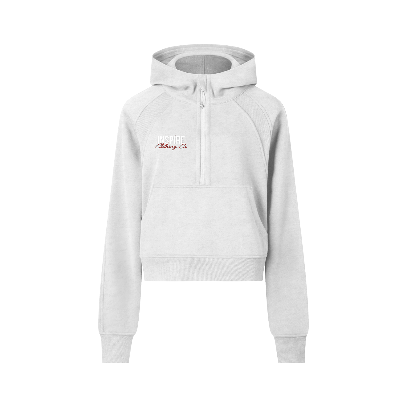 Women's "mindset" Cropped Half-Zip Hoodie