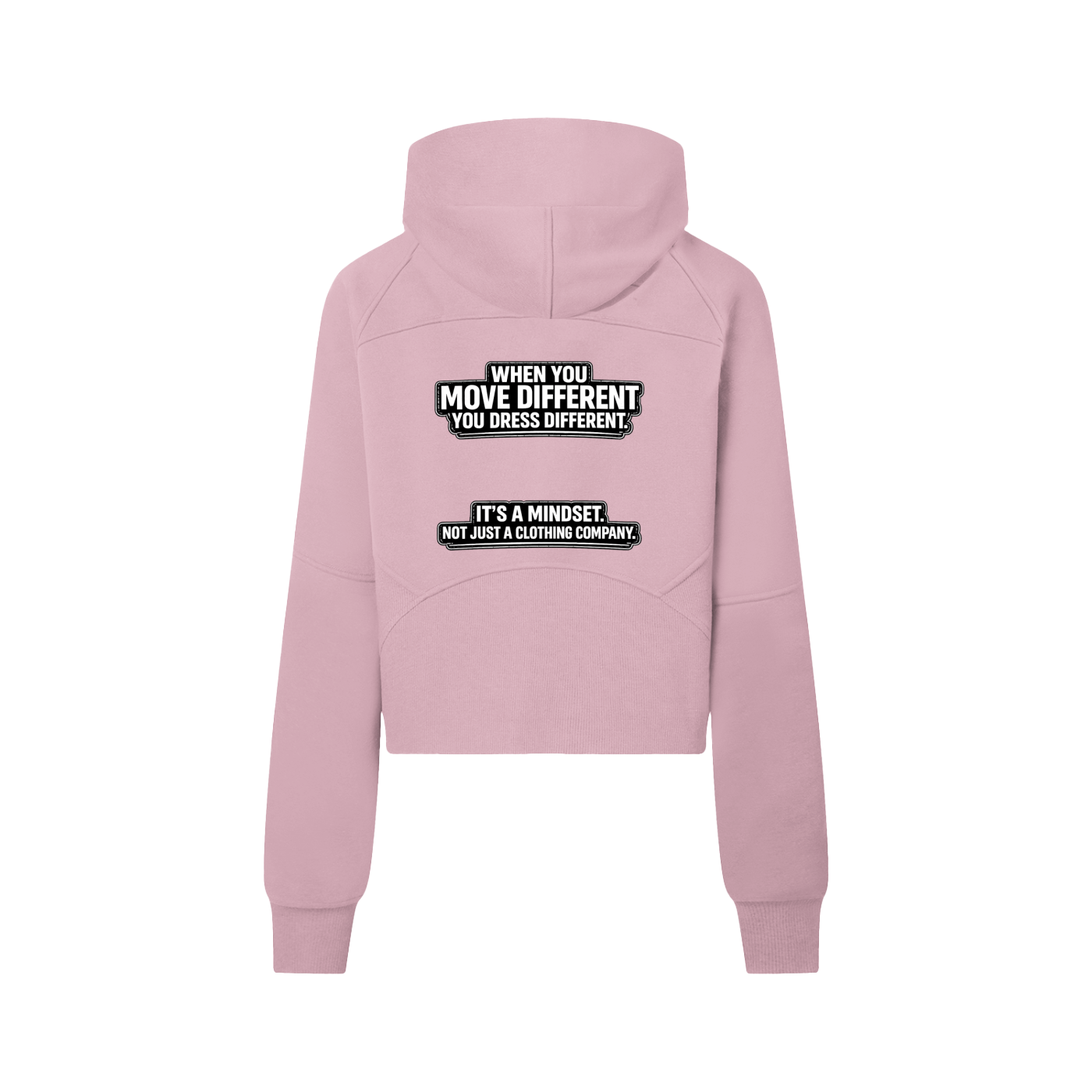 Women's "mindset" Cropped Half-Zip Hoodie