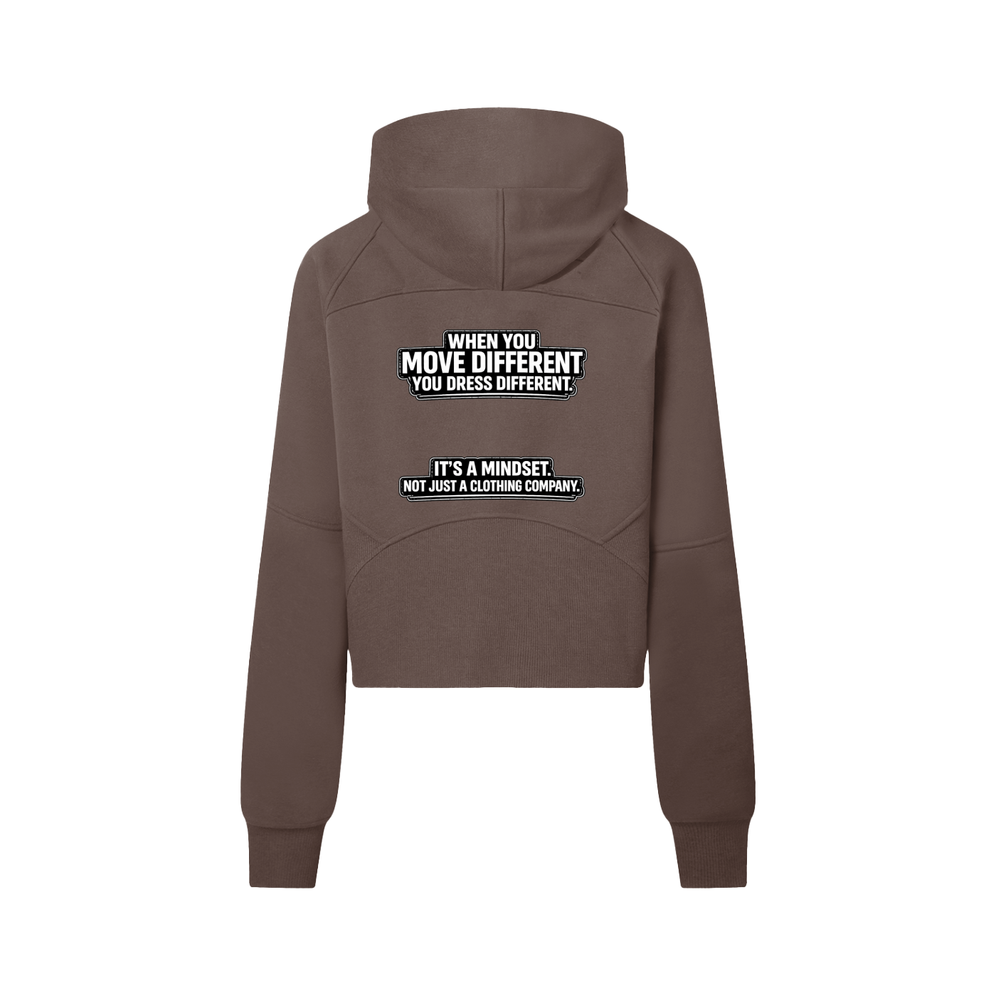 Women's "mindset" Cropped Half-Zip Hoodie