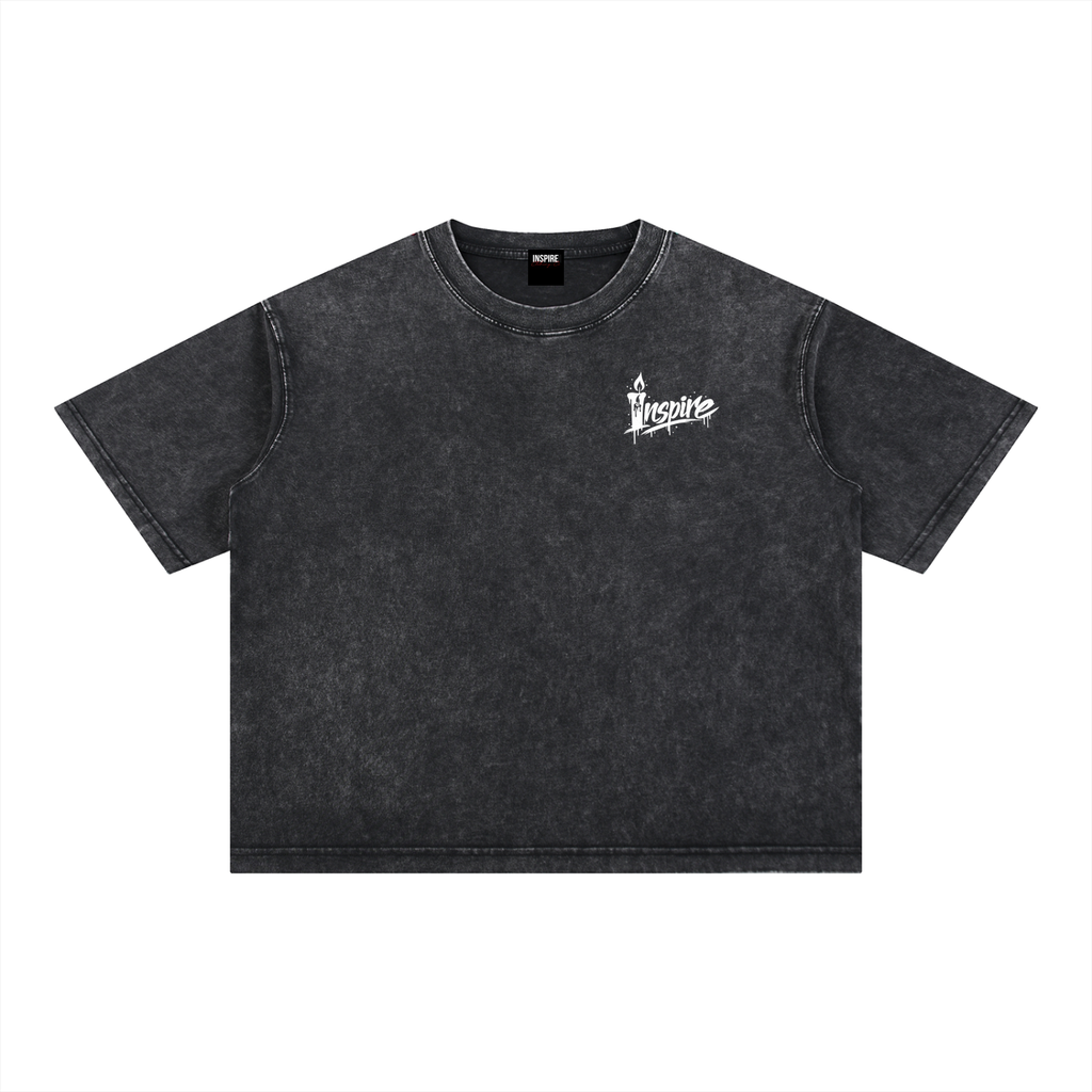 "Candle INSPIRE" Boxy Cotton T-Shirt