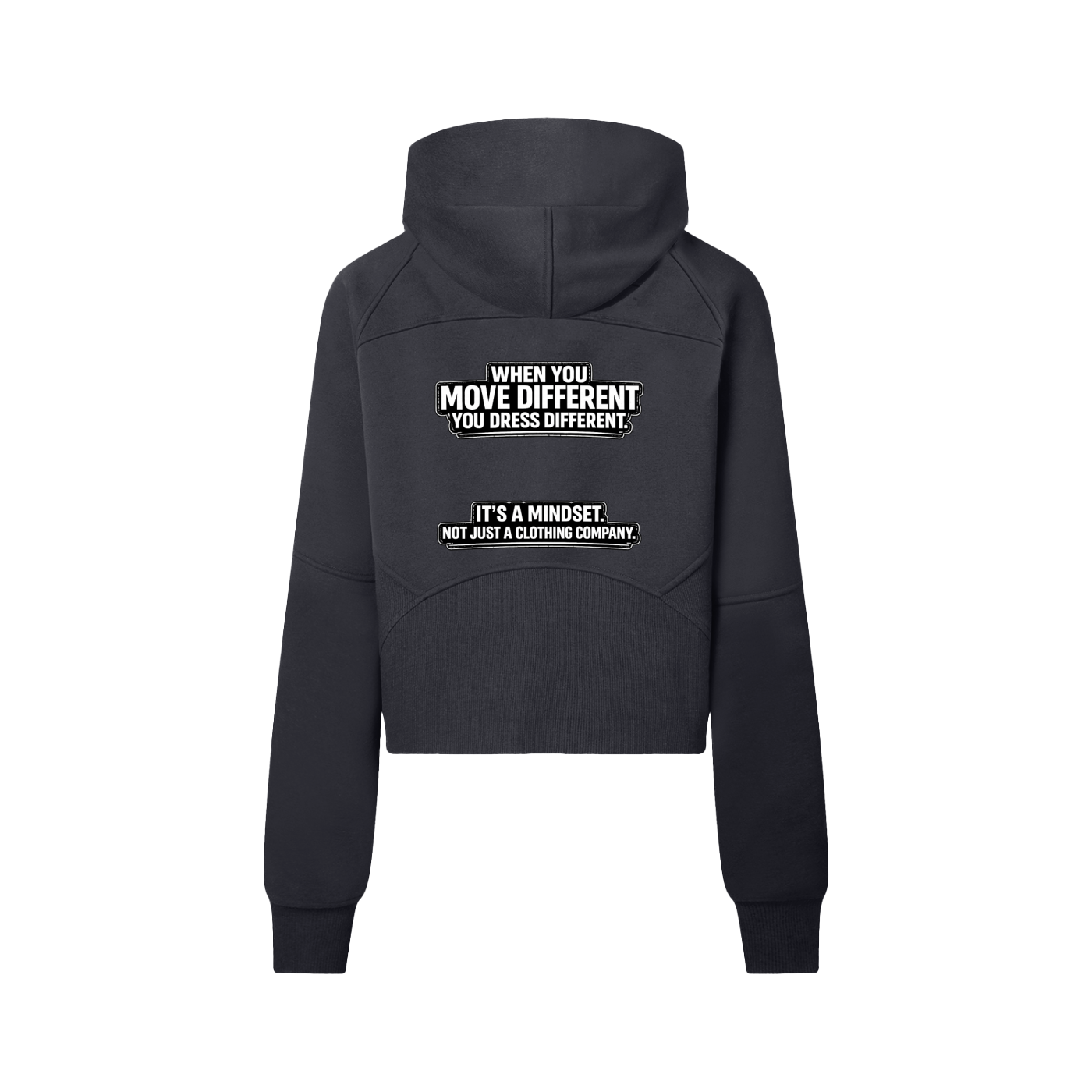 Women's "mindset" Cropped Half-Zip Hoodie