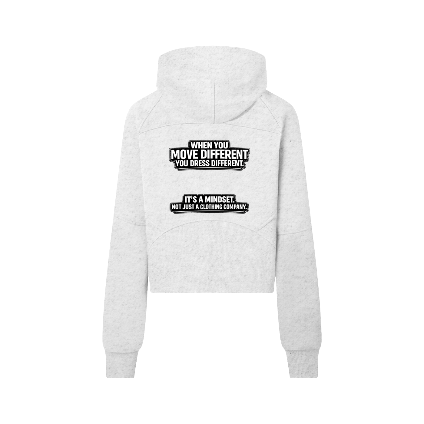 Women's "mindset" Cropped Half-Zip Hoodie