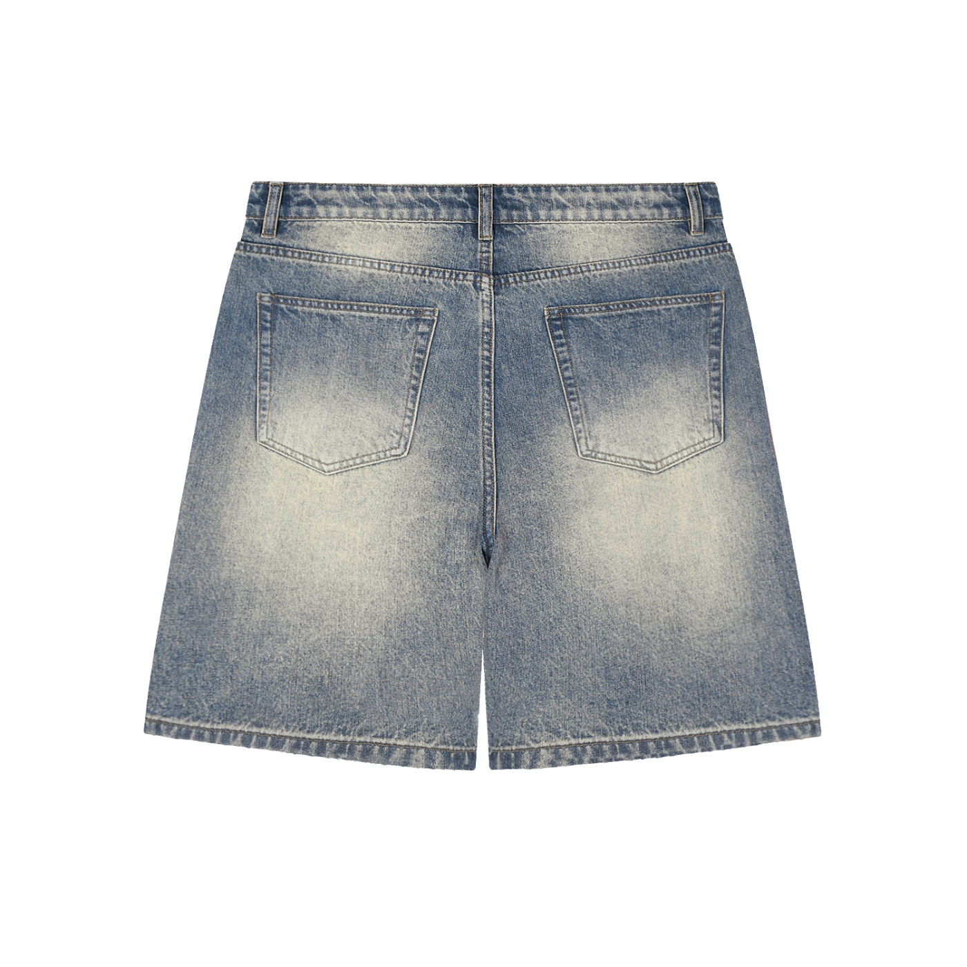 Inspire Clothing Company Faded Distressed Baggy Denim Shorts