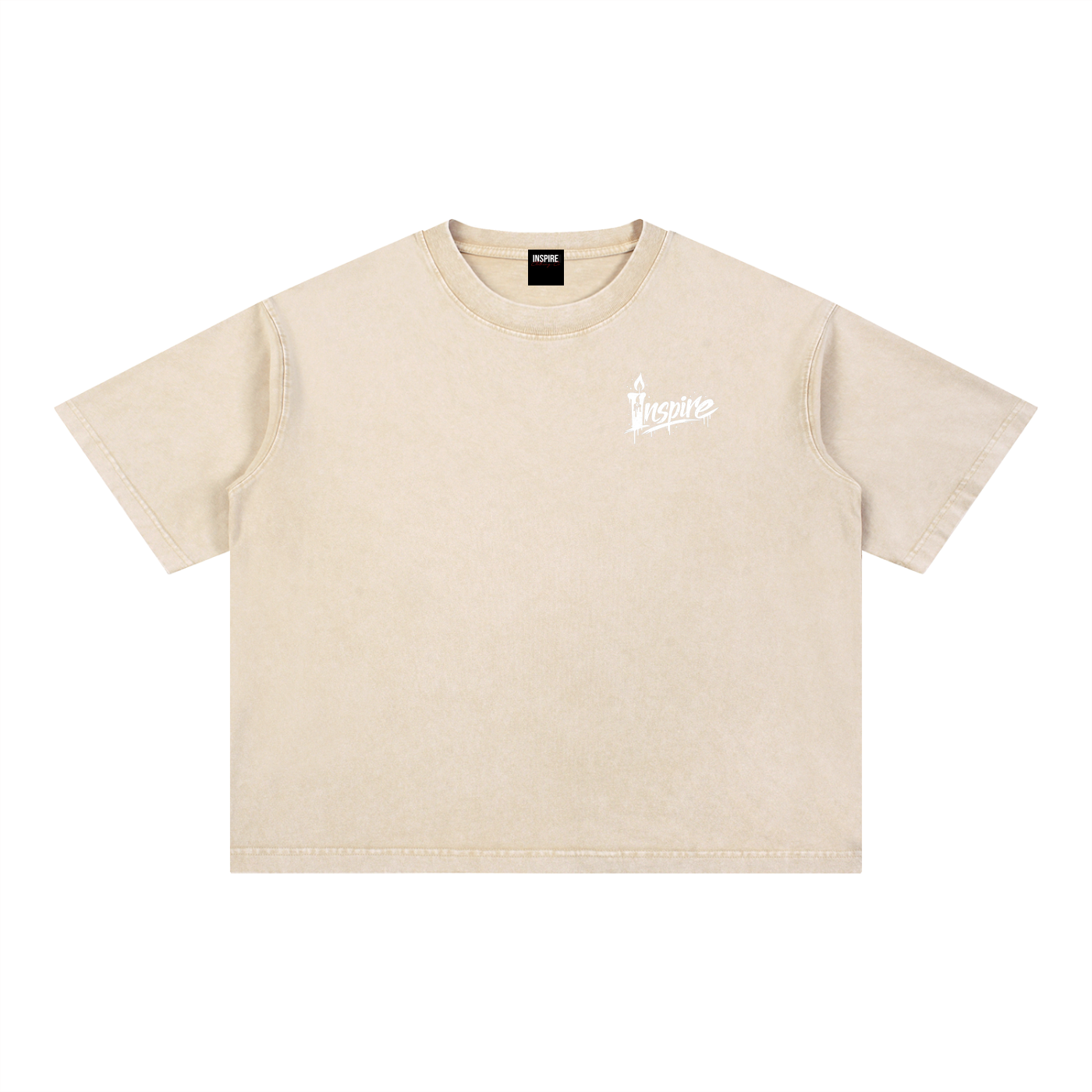 "Candle INSPIRE" Boxy Cotton T-Shirt